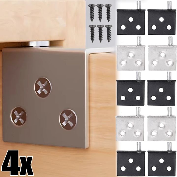 Invisible Door Hinges Lshaped Corner Codes Rotation Shaft Stainless Steel Upper Lower