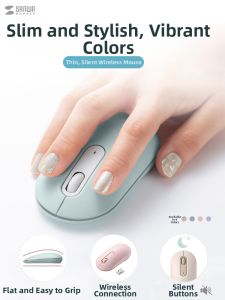 Sanwa Supply | Wireless Flat Quiet Office Fashionable Universal Mouse