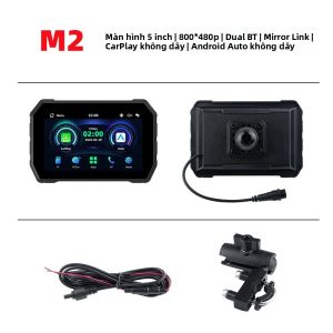 Màn Hình Điều Hướng Xe Máy EKIY 5 Inch MTC-10 Chống Nước IPX7 Không Dây Hỗ Trợ Android Auto Carplay Bộ Nhớ Ngoài Tối Đa 32G/64G