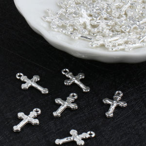 50Pcs Tiny Crucifix Jesus Christ Charms INRI Cross Pendants for Jewelry DIY Making Accessories
