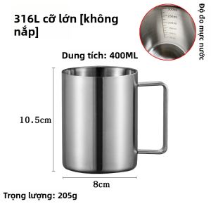 Tách Trà Inox 316 Hai Lớp