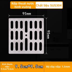 Nắp Chống Nước Sàn Hình Vuông Inox 150mm