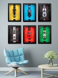 Alloy Car Model Hanging Painting Sports Car Car Model Ornaments Artificial Collection Living Room Decorative Painting Gift Toy Car Mural