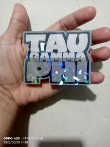 TAU GAMMA PHI TRISKELION HOLOGRAPHIC VINYL STICKER FOR MOTORCYCLE AND AUTOMOBILE NEW