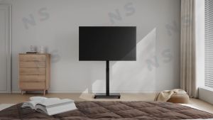 NS TV Stand Monitor Horizontal/Vertical Rotation 26-70 Inch Screen Movable Rack Floor Base