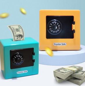 CNY Square Rotate Password Safe Box Piggy Bank Deposit Coin Saving Combination Lock Mini Money Boxes ATM Machine for kids boys girls gift