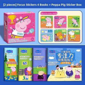 Peppa Pig Childrens Sticker Book Focused Learning Educational Toy for Babies 3 to 6 Years Old Smart Sticker Book for Kids