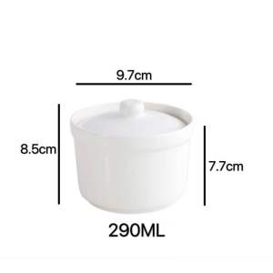 White Ceramic Stew Soup Bowl With Lid Soup Cup Bird Nest Cup Mangkuk Sup Seramik Dan Penutup Dessert Bowl 陶瓷炖盅汤盅燕窝碗甜品糖水盅加盖子