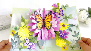 Thiệp Pop Up 3D Hoa và Chuột con/ Bướm Rực Rỡ – Thiệp 3D Nghệ Thuật Cao Cấp Thiệp Chúc Mừng Sinh Nhật Kỷ Niệm Lễ Tình Nhân Ngày Đặc Biệt