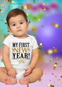 Baby First New Year Holidays   Onesies -  First New Year Small Bottle