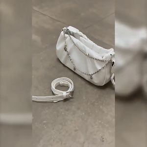 PROMO Tas Pesta Selempang Kulit Wanita Cewek Rantai Strap Shoulder - A Creamy White