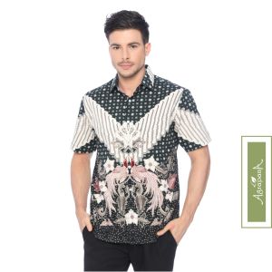 Agrapana Batik Slim Fit Pria Labda 2: Kemeja Modern Mewah Lengan Pendek Terbaru