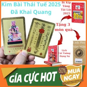 Kim bài Thái Tuế 2025 Giải Thái Tuế năm 2025 Cho Tuổi Dần Thân Tỵ Hợi Phong Thủy Giá Sỉ
