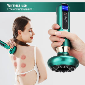 Electric Cupping Massager Vacuum Suction Cup GuaSha Anti Cellulite Scraping Infrared Heat Body Slimming Massage