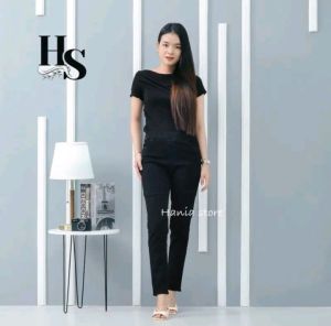 Celana Jeans Wanita Jumbo - Pinggang Karet - Denim Street Melar Bahan Premium Terbaru Kekinian