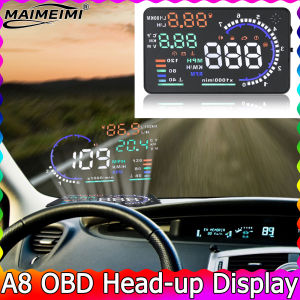 AD Digital Car OBD HUD A8 Head Up Display AUTO HUD OBD Reflect Windshield Screen Projector LED Speedometer Water Temp RPM Meter