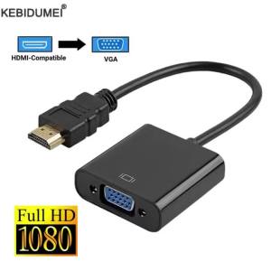 kebidumei | High Speed HDMI To VGA Adapter HDTV A Male To VGA Female Converter HDMI Scaler Video Cable Cord Converter For PC Laptop