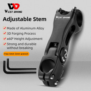 Tây đi xe đạp xe đạp bằng hợp kim nhôm gốc ± 60 ° có thể điều chỉnh 110 /125/140mm đường bikemountain thân ghi-đông xe đạp