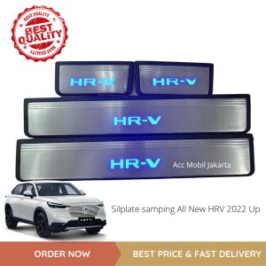 Sill plate / Sillplate Samping Honda All New HRV 2022 UP Lampu Led Biru