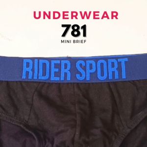 RIDER Sport R 781 R781B - Celana Dalam Pria Mini Brief - Isi 3 pcs