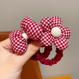 Korean Style Butterfly Knot Hair Ties for Girls New Year Celebration Cute Flower Hair Bands Childrens Accessories Hair Bands