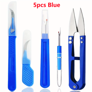 5pcs Sewing Seam Ripper Set Stitch Thread Unpicker with Scissor Tools DIY Stitch Thread Remover Cutter for Sewing Needlework