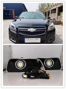 LED Fog Lights Assembly For Chevy Chevrolet Malibu 2012 2013 2014 Front Bumper Fog lamp Replacement Angel Eye Daylight Kits