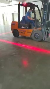 Forklift Warning light 27W 9LED Truck Safety Work Light Bar 12-80W Red Flood Beam Danger Zone Warning Lamp Side Line Marker Ligh