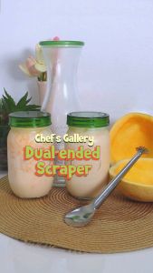 Chefs Gallery High-Grade Inox Stainless Steel Dual-Ended Scraper | For Scooping out Coconut and Melon Flesh | 100% Food Grade Material | FDA Approved | CG175