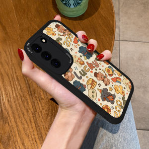 Adorable Animal Silicone Phone Case for Samsung S25 Ultra Full Lens Coverage S24 Ultra S23+ Soft Silicone S21FE Trendy Cartoon High End S22 Leather Case for Women New Model Anti-Fall