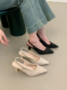 Venalisa Women's High Heels Pointed Shoes: Korean Version Sandals for Office & Leisure Travel