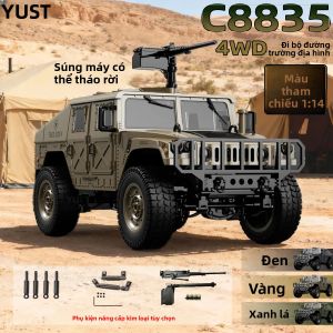 Xe Tải Quân Sự Điều Khiển Từ Xa JJRC C8835 Tỷ Lệ 1/14 4 Bánh Dẫn Động Điều Khiển Từ Xa 2.4G Tầm Xa 50m Đồ Chơi Leo Núi Địa Hình Dành Cho Độ Tuổi 14+