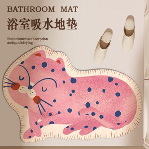 Absorbent Bathroom Mat Cartoon Diatom Mud Quick Dry Door Mat Toilet Entrance No Maintenance Foot Carpet Home Use Rug