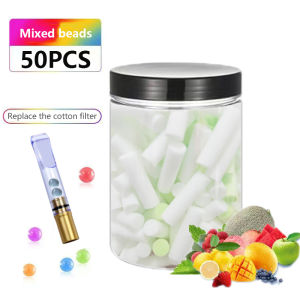 50PCS/Can Double crush balls with 1 generic Filter Lychee Cola Lasts 15mins Flavor in Office Bar Leakproof Case For adult smoker