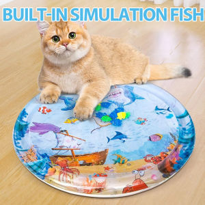 Lovinland Cat Mat Bed Pet Water Pads Ice Pads Summer Cat Kennel Dog Kennel Large Size Fun Summer Cooling Cats and Dogs Universal Portable Inflatable Baby Water Play Mat