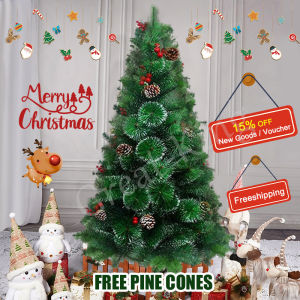 Pohon Natal 90CM 3F 120CM 4F 150CM 5F Jarum Salju - Lazada