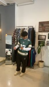 jersey vintage hitam casual number series rugby streatwear baseball rugby