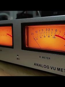 MIC-73 Square VU Meter Music Spectrometer Aluminum Alloy Panel Dual VU Meters Dual Mode Adjustable Oscillation Amplitude