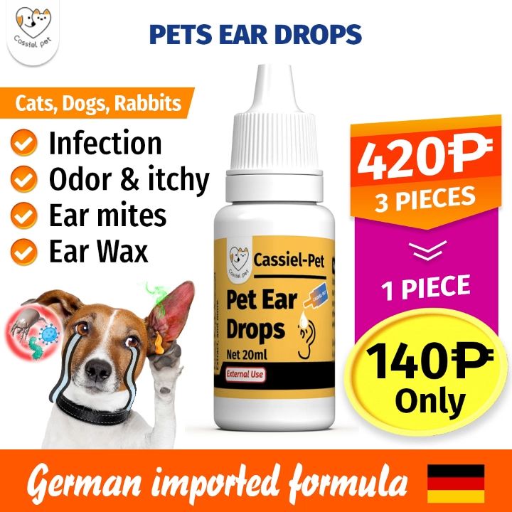 Cassiel Pet Veterinary Antibacterial and Insecticidal Ear Drops for ...