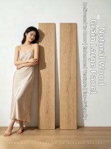 BEIQIVI | Self-Installable Composite Floorboards Original Wood Grain Steel Marked Eco-Friendly for Radiant Heating