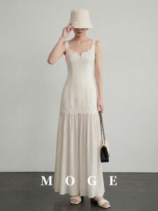 Lace Patchwork Waist Cinching Dress
