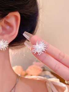 Hoa Tai Đá Zircon S925 Bạc Nguyên Chất Cho Nữ Thời Trang Cao Cấp Siêu Sáng Tạo Cảm Giác Không Khí Tròn Hình Vuông Trang Sức Tai