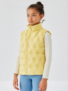 JOLLY BEAN | Solid Color Stand Collar Light Kids Down Vest