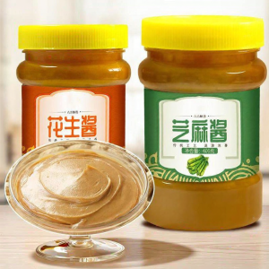 Sugar-Free 0-Fat Mixed Sesame Peanut Paste Pure Stone-Ground 80% Peanuts 20% Sesame Paste for Hot Pot Dipping or Noodle Tossing