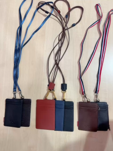 Kickers Leather ID T&G Credit Card Door Access Name Card Holder With Leather Lanyard KIC 88068 / 1KIC87232 / 1KIC87201