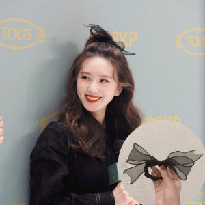 Black Silk Butterfly Knot Hair Ties High Hairline Hair Bands Fashionable Hair Accessories for Young Women