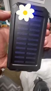 Waterproof Solar power bank 100000mah With compass and LED light powerbank 2 USB Ports for Apple Android devices