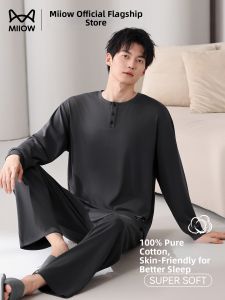MiiOW | Cotton Long-sleeve Premium Wearable Home Wear Set