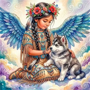 HUACAN Diamond Mosaic New Collection Girl Dog Portrait Personalized Gifts 5D DIY Diamond Painting Indian 5D Home Room Art Craft