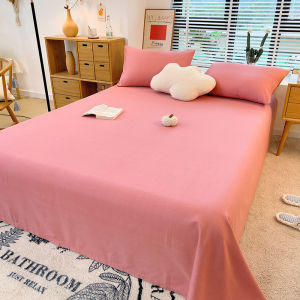 LINGYUN | 100% Cotton Thick Fleece Bed Sheet Yellow